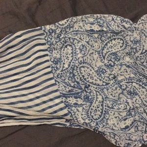 Light blue paisley scarf/wrap